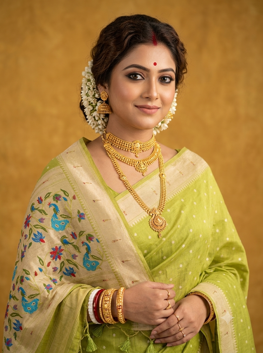 Royal Heritage: Handwoven Pure Paithani Silk Saree
